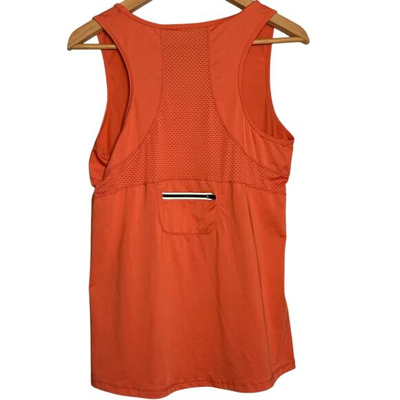 Zyia Active Orange Mesh Tank Top Women’s Large with Back Zip Pocket - Picture 3 of 6